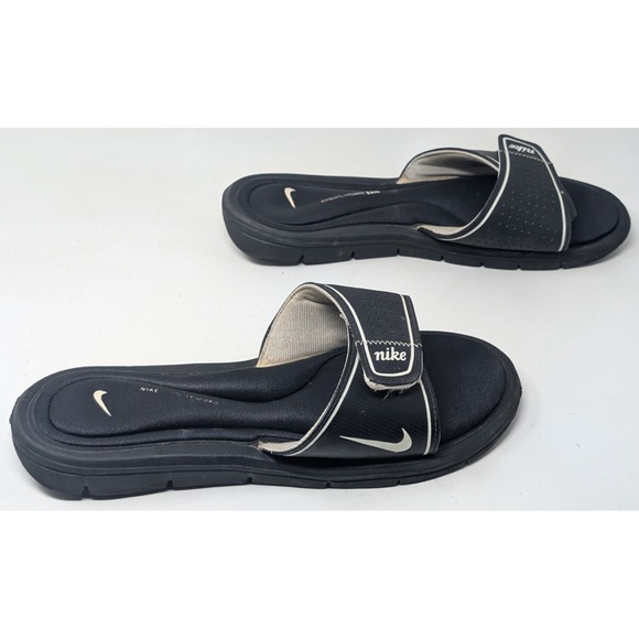 Nike Comfort Footbed Slides Sandals Flip Flops Women's Size 9 Black 360883-011 - Picture 1 of 10